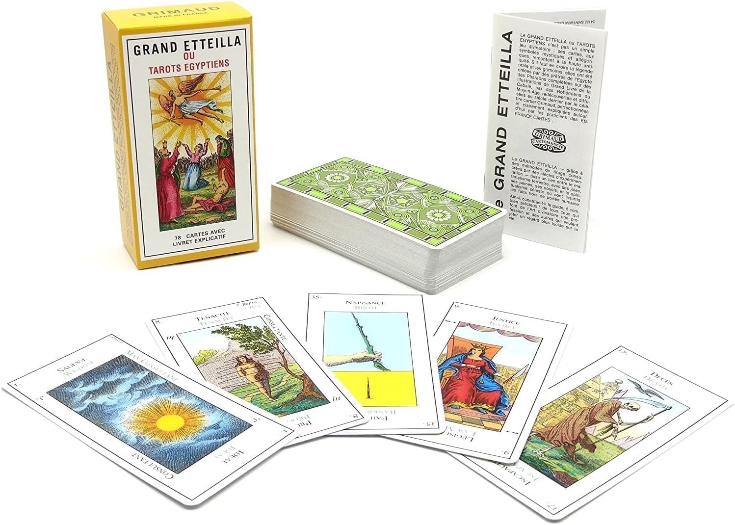 Detalle de Grimaud – Grand Etteilla Ägyptisches Tarot: 78 Karten, inspiriert von der Antike