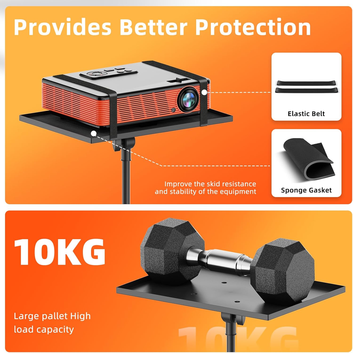 Thumbnail 3 de Bloazzup Projector Stand Tripod with Wheels, Adjustable Height and 22-Pound Capacity