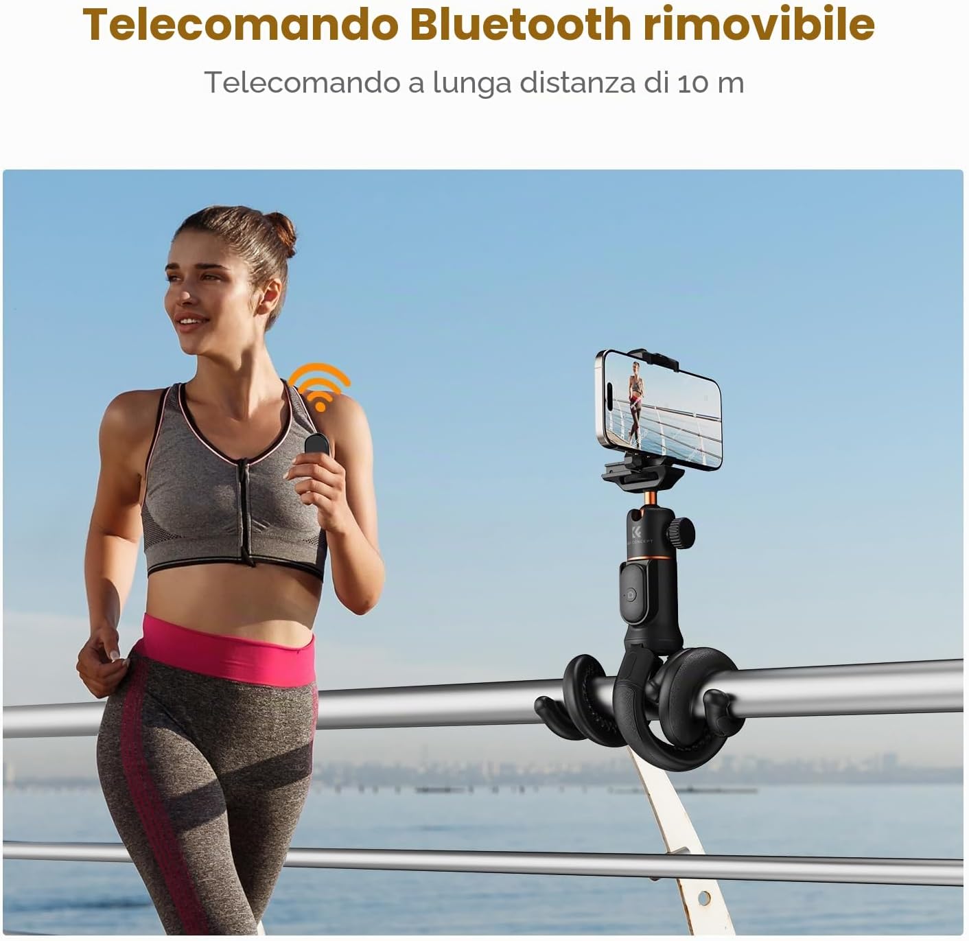 Thumbnail 6 de K&F Concept Treppiede Smartphone MS29: Mini Treppiede Estensibile con Telecomando e Testa a Sfera a 360°
