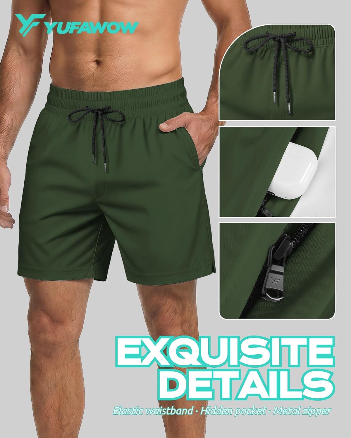 Thumbnail 5 de Yufawow Men's Swim Trunks, 7-Inch