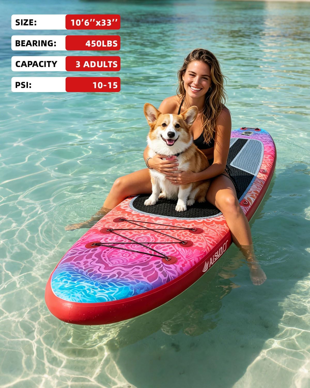 Detalle de AISUNSS Meditation Inflatable Paddle Board for Adults