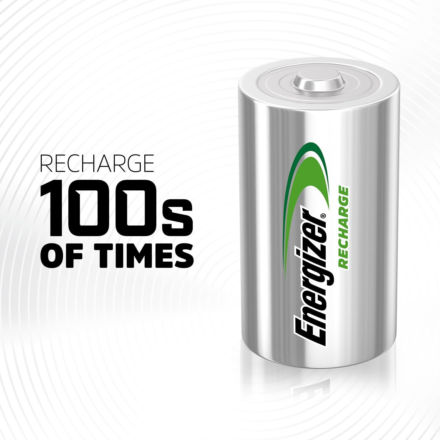 Detalle de Energizer Recharge Power Plus D Batteries (2 Pack) – 2500 mAh NiMH rechargeable