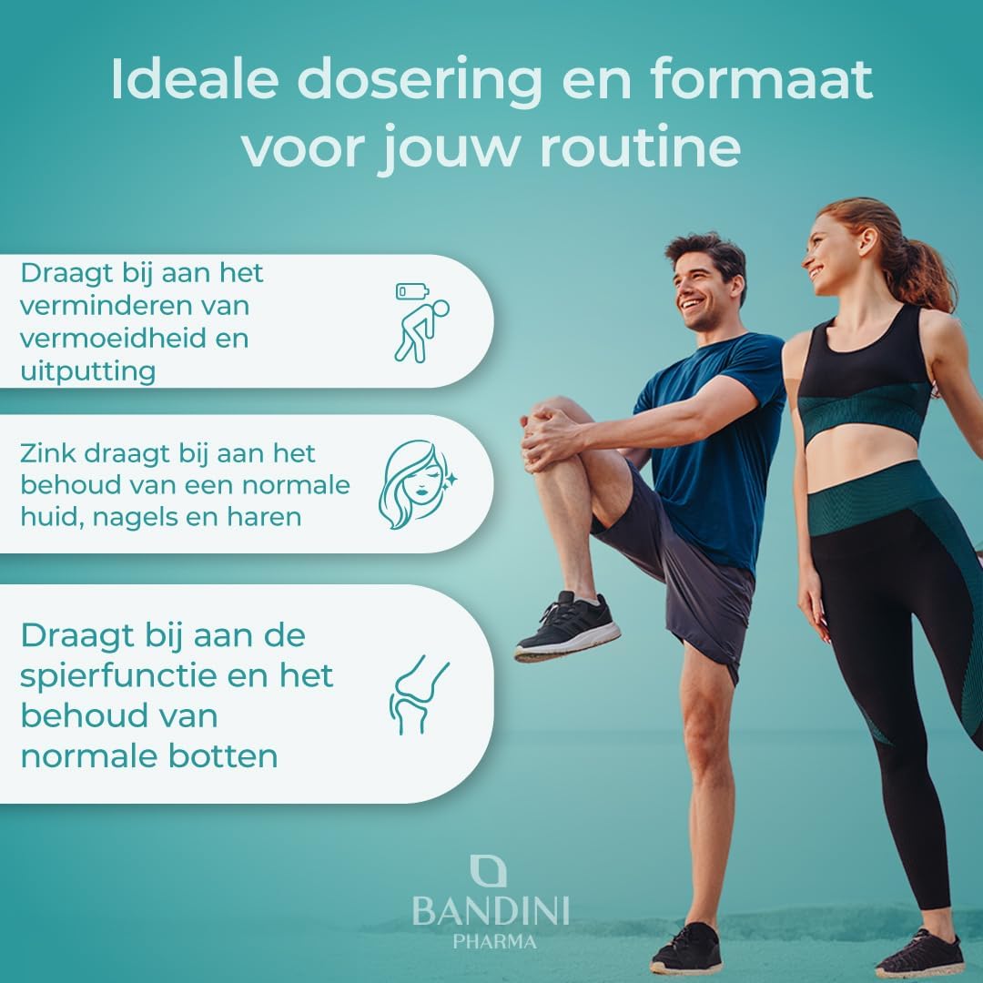 Detalle 2 de BANDINI Calcium Magnesium Zink met vitamine D3 + K2 MK7, 400 tabletten