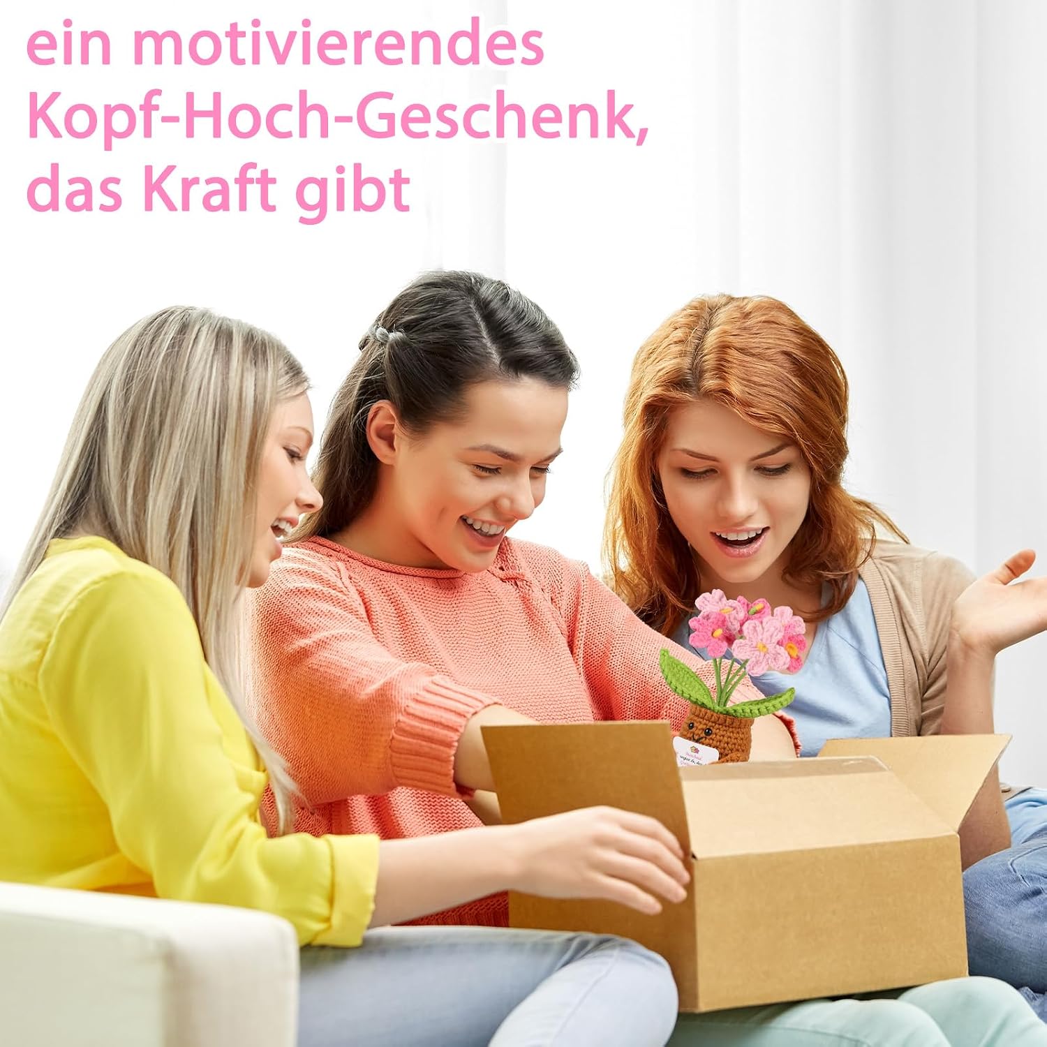 Thumbnail 4 de WenmthG Gestrickte Rosa Vergissmeinnicht