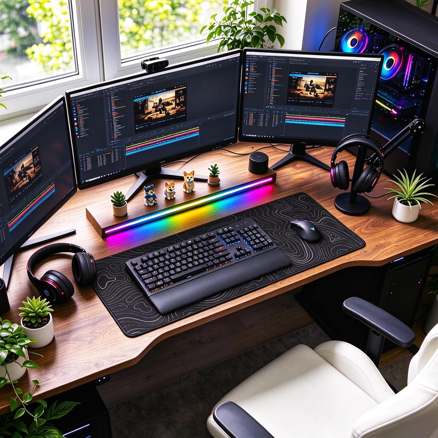 Detalle 2 de AREYLO Large Gaming Mouse Pad, 31.5 x 15.7-Inch Waterproof Desk Mat