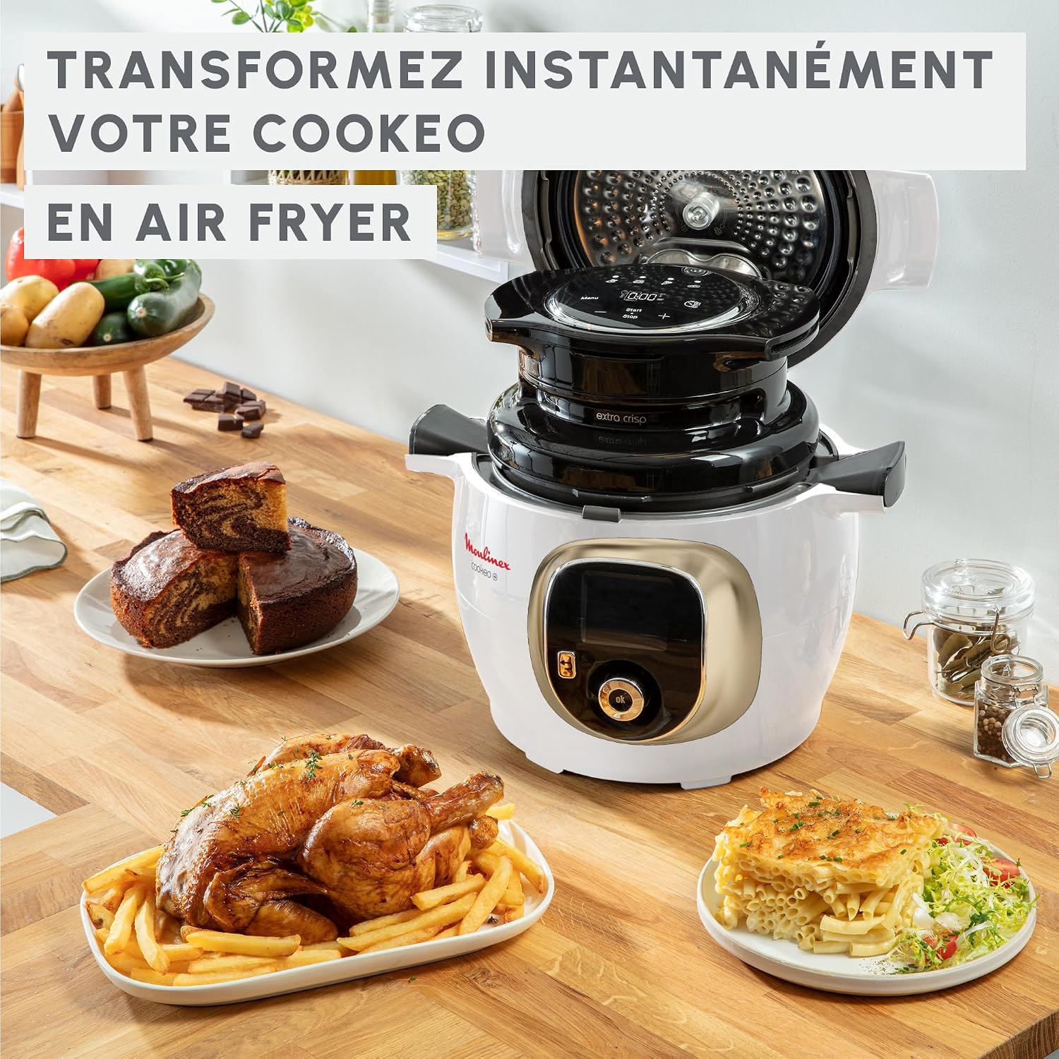 Detalle 2 de Moulinex Cookeo+ Extra Crisp multicuiseur