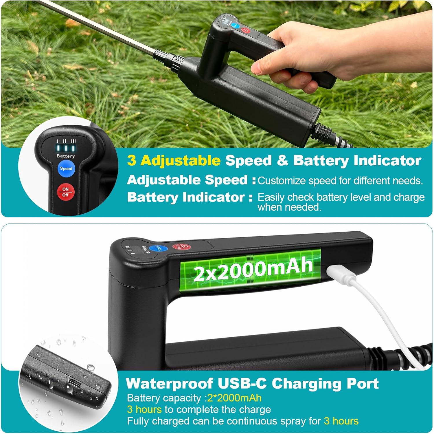 Thumbnail 3 de SYLSTAR 8L battery garden sprayer, 7.4V