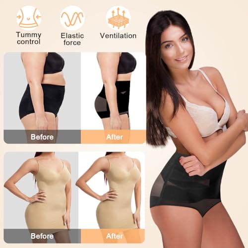 Detalle 2 de DiULi Mujer Shapewear Braguitas: Braga Faja sin costuras para abdomen en color piel