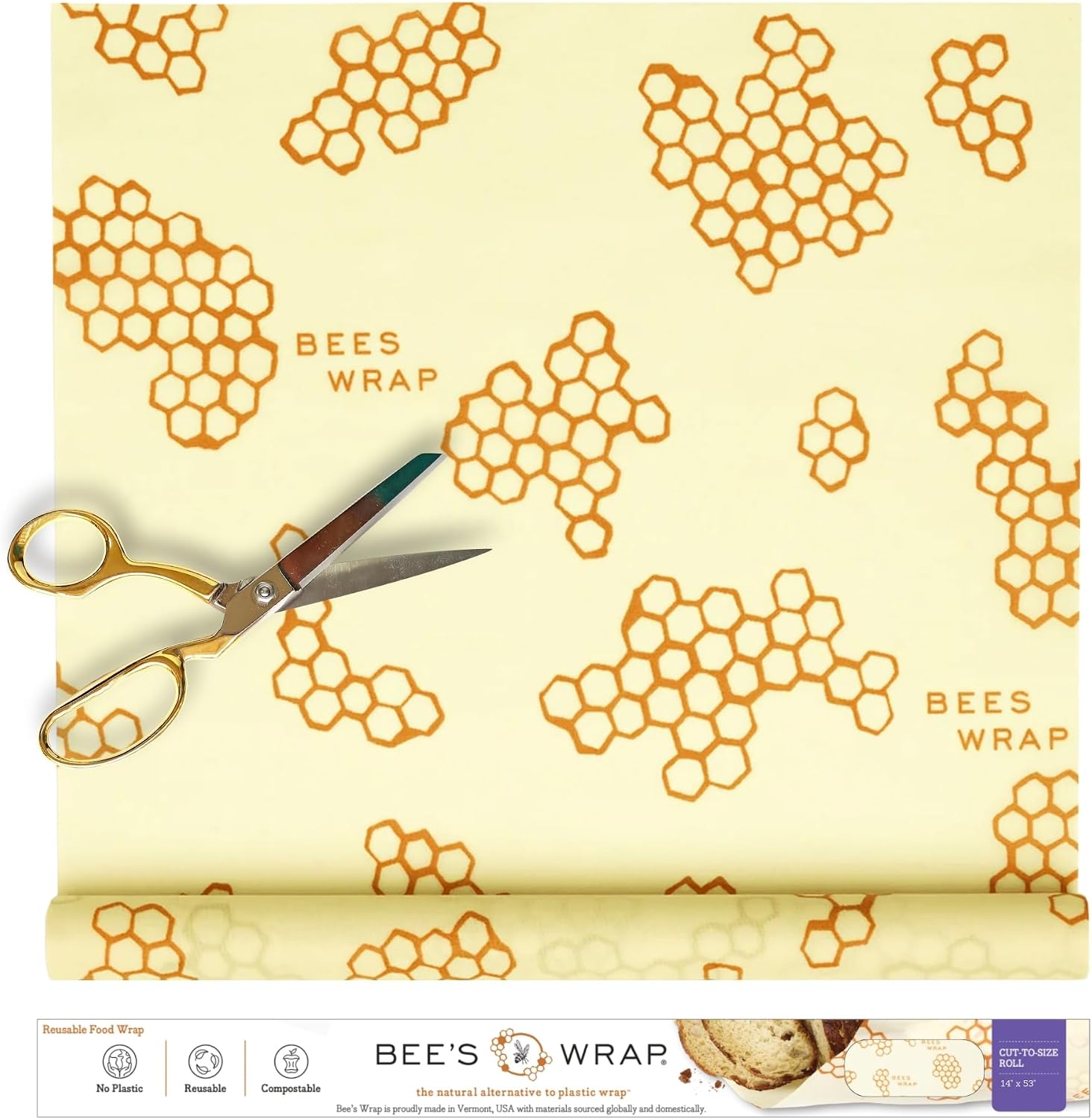 Detalle de Bee's Wrap Beeswax Wrap Roll 14 x 53 in