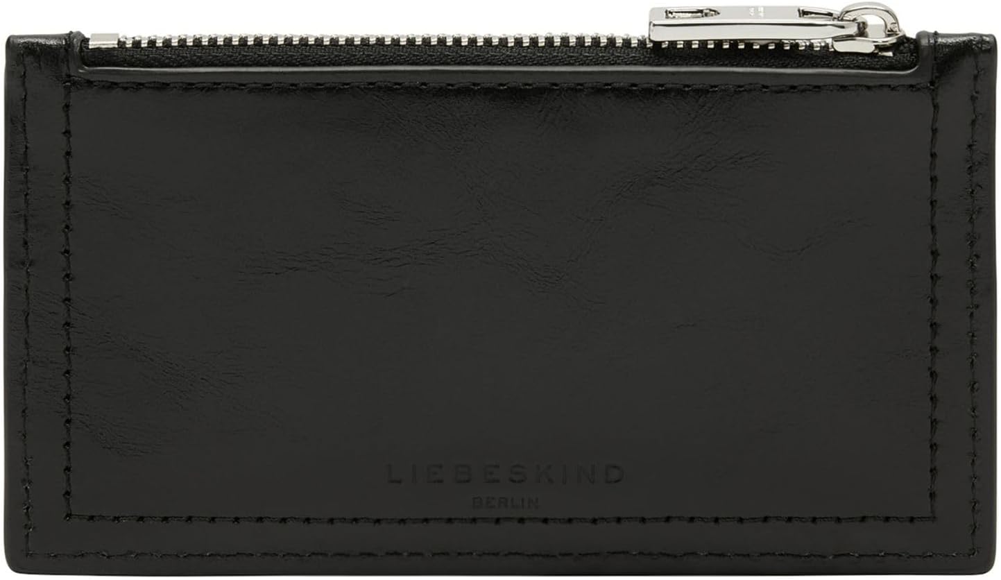 Detalle de LIEBESKIND Chudy New Wallet Purse – kompakter Kartenhalter aus genarbtem Schafsleder