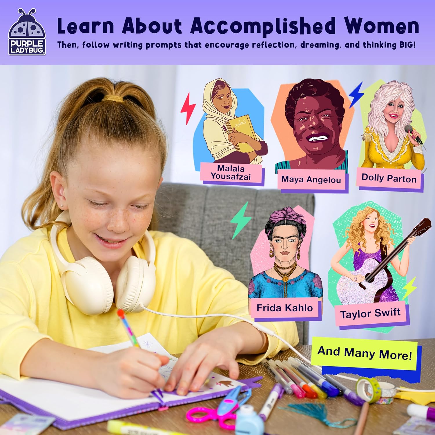 Detalle 2 de Rebel Girls DIY Journal Kit journaling kit for ages 8-12