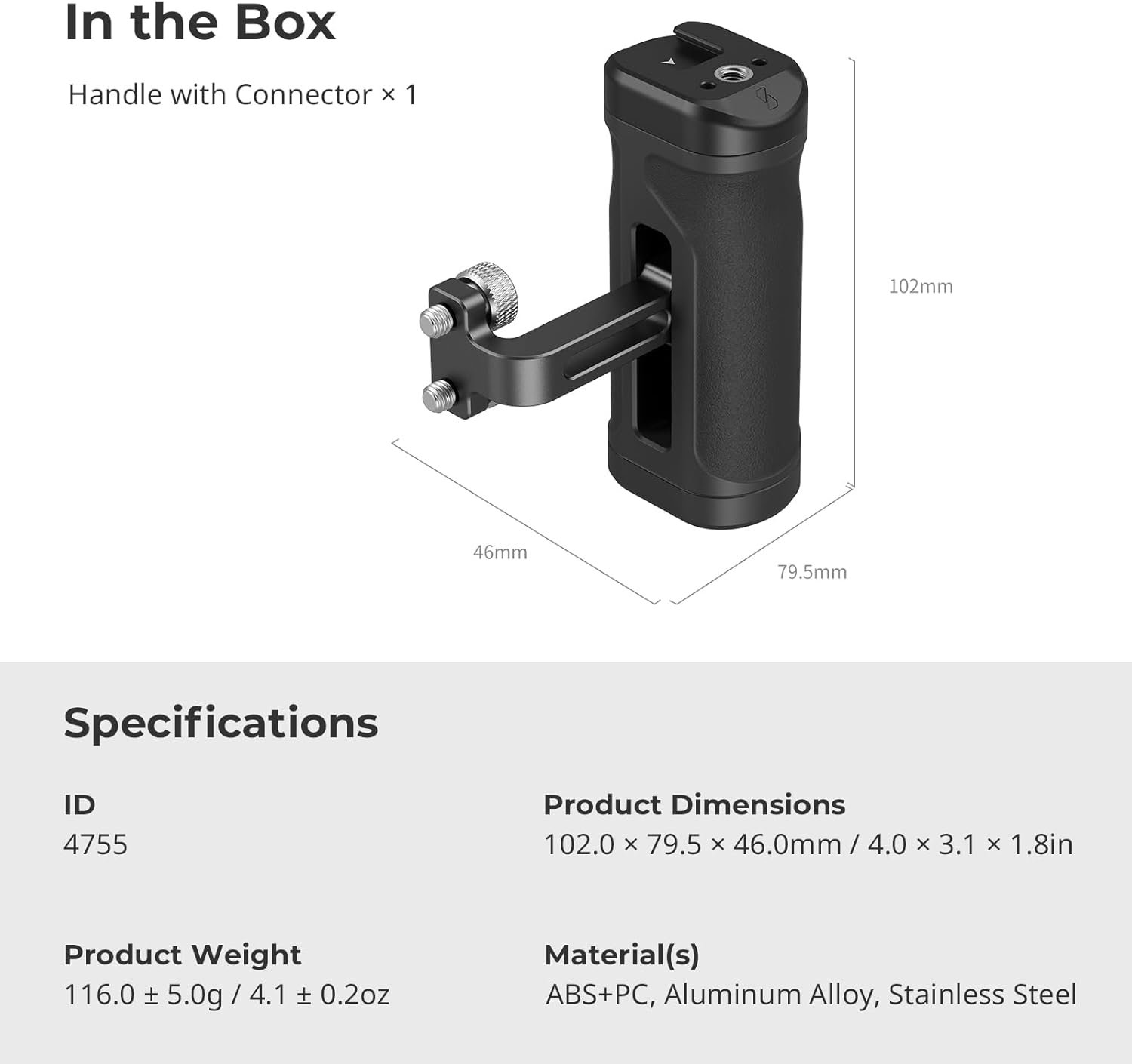 Thumbnail 6 de SMALLRIG Mini-Seitengriff Side Handle 4755 für 1/4”-20 Gewindelöcher