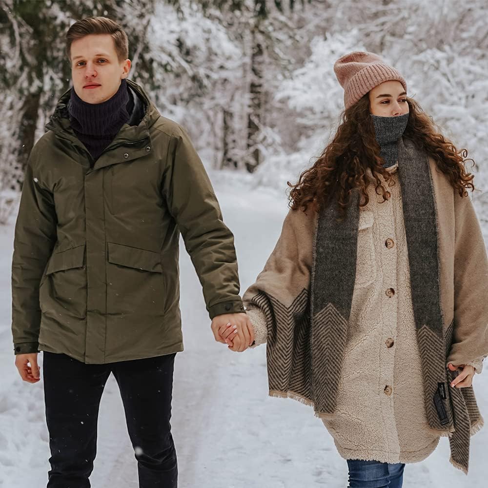 Thumbnail 6 de Cache-cou en polaire coupe-vent HGDGears en laine tricotée et cachemire (double couche) pour l’hiver