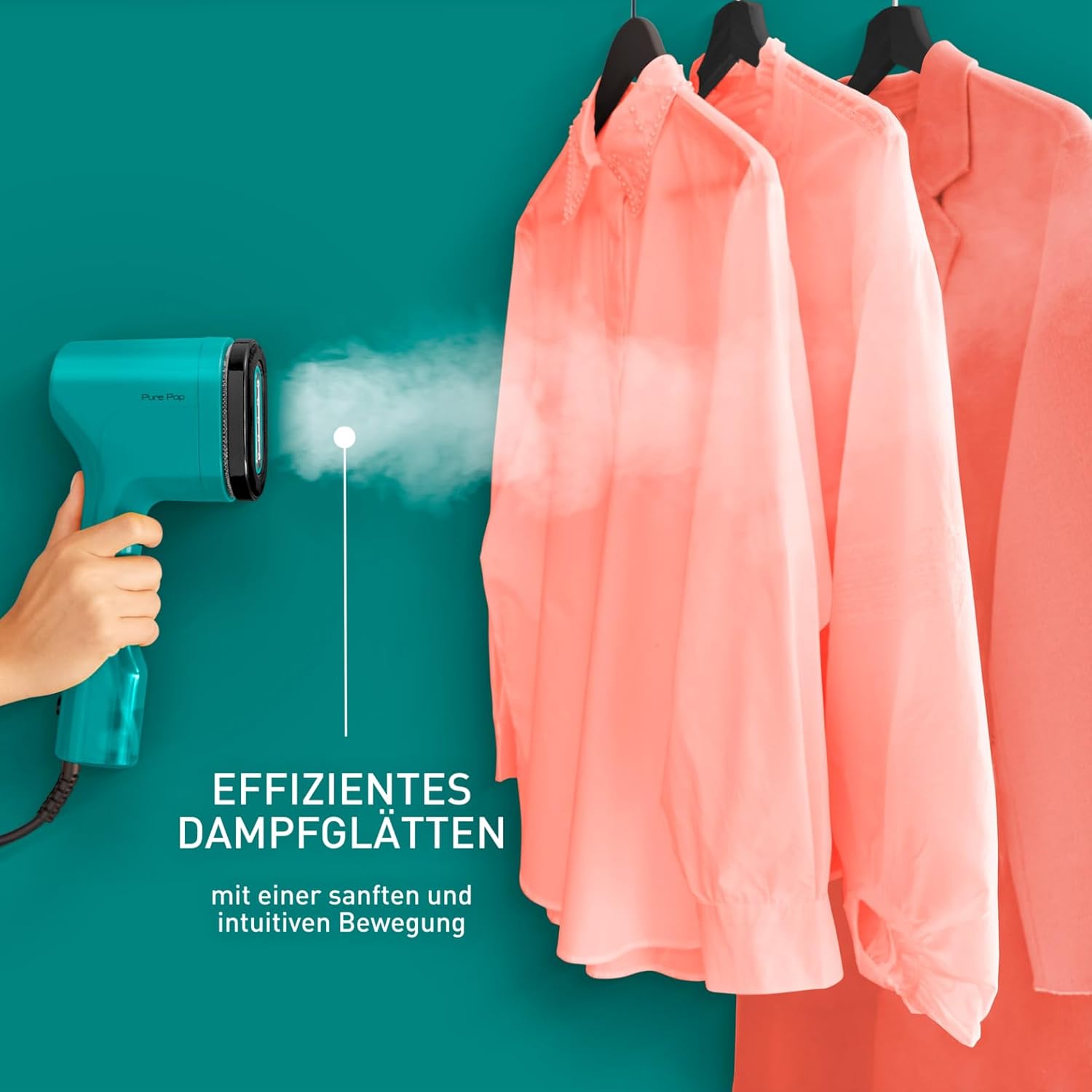 Thumbnail 2 de Tefal DT2024 Pure Pop Dampfbürste (1300 W) – kompakt mit 70-ml-Wassertank