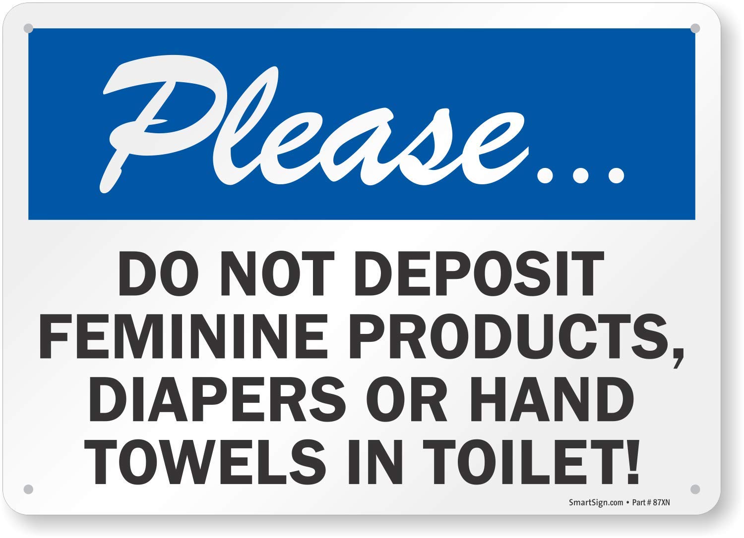 Detalle 1 de SmartSign Restroom Label 3.5 x 5 Inch