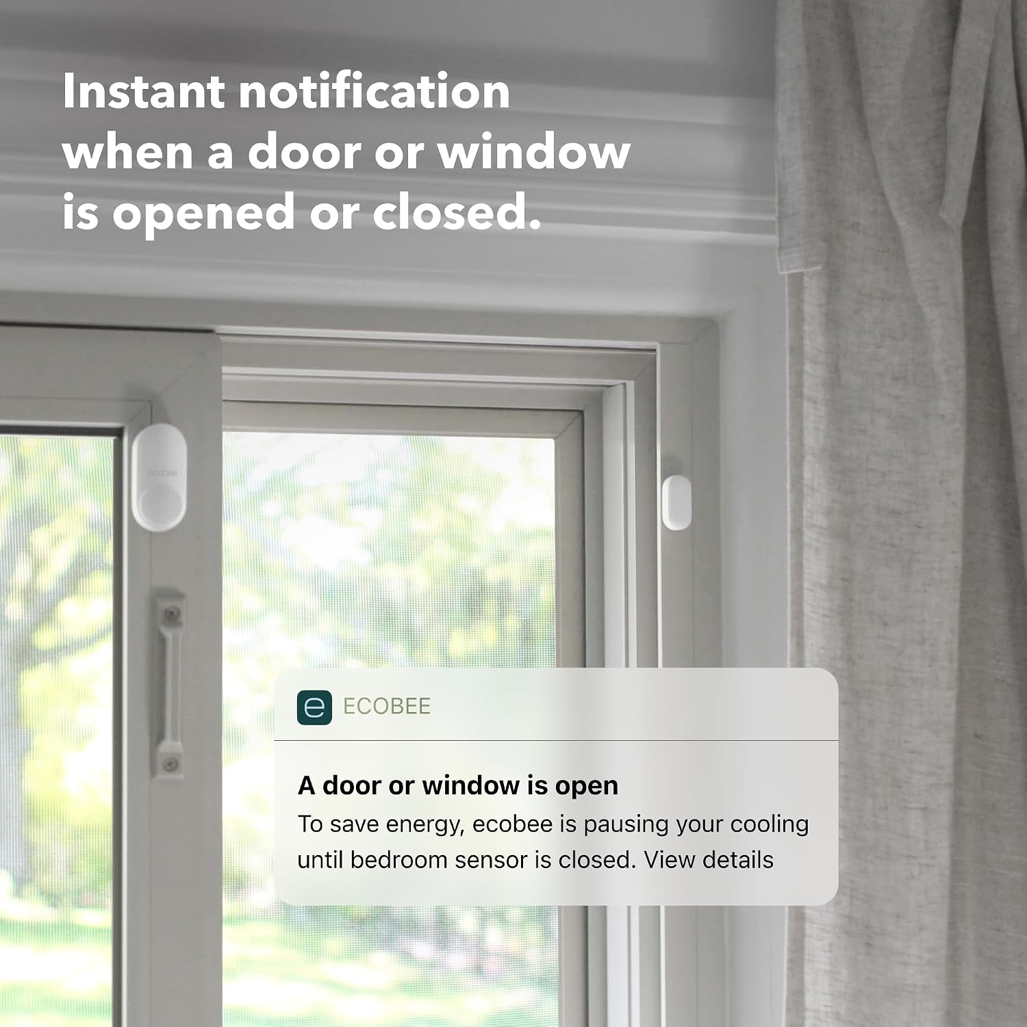 Detalle 2 de ecobee Smart Sensor for Doors & Windows 2-pack โ contact sensor ๐