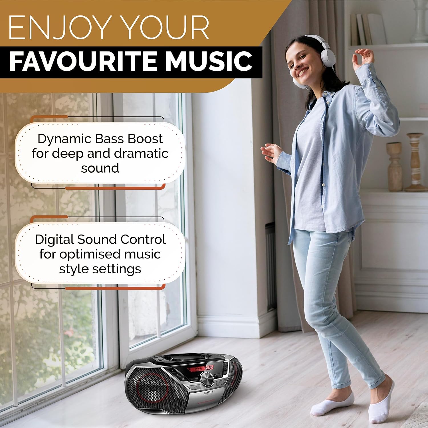 Thumbnail 5 de Philips Portable CD Boombox with Bluetooth 12W