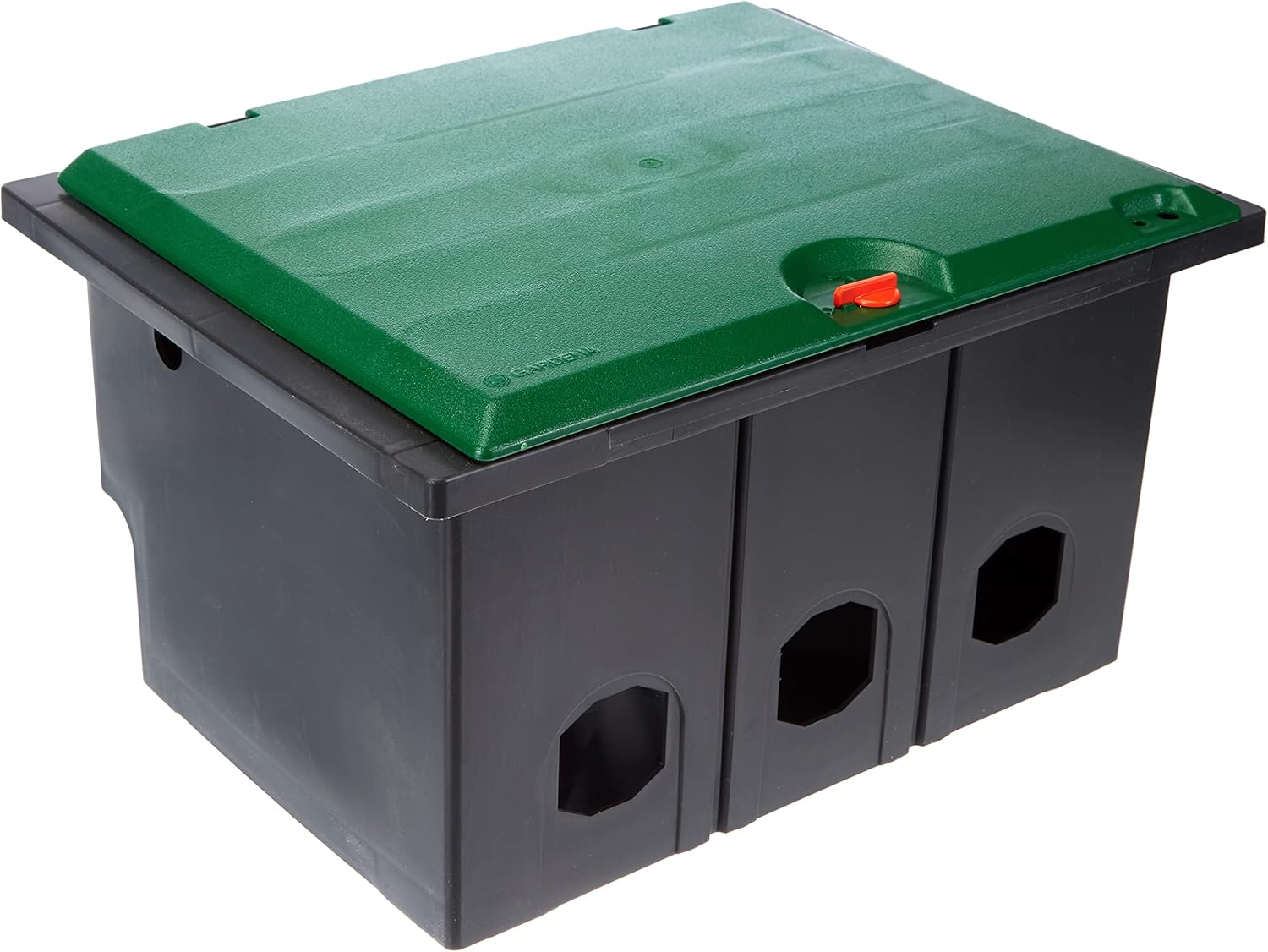 Detalle de Gardena Ventilbox V3: Bodeneinbaudose für unterirdische Bewässerung, kindersicher