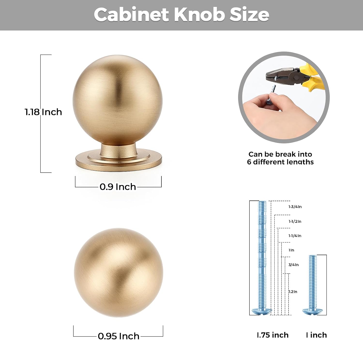 Detalle de Ravinte Decor Champagne Bronze Cabinet Knobs, 24-Pack Round 0.95-Inch Zinc