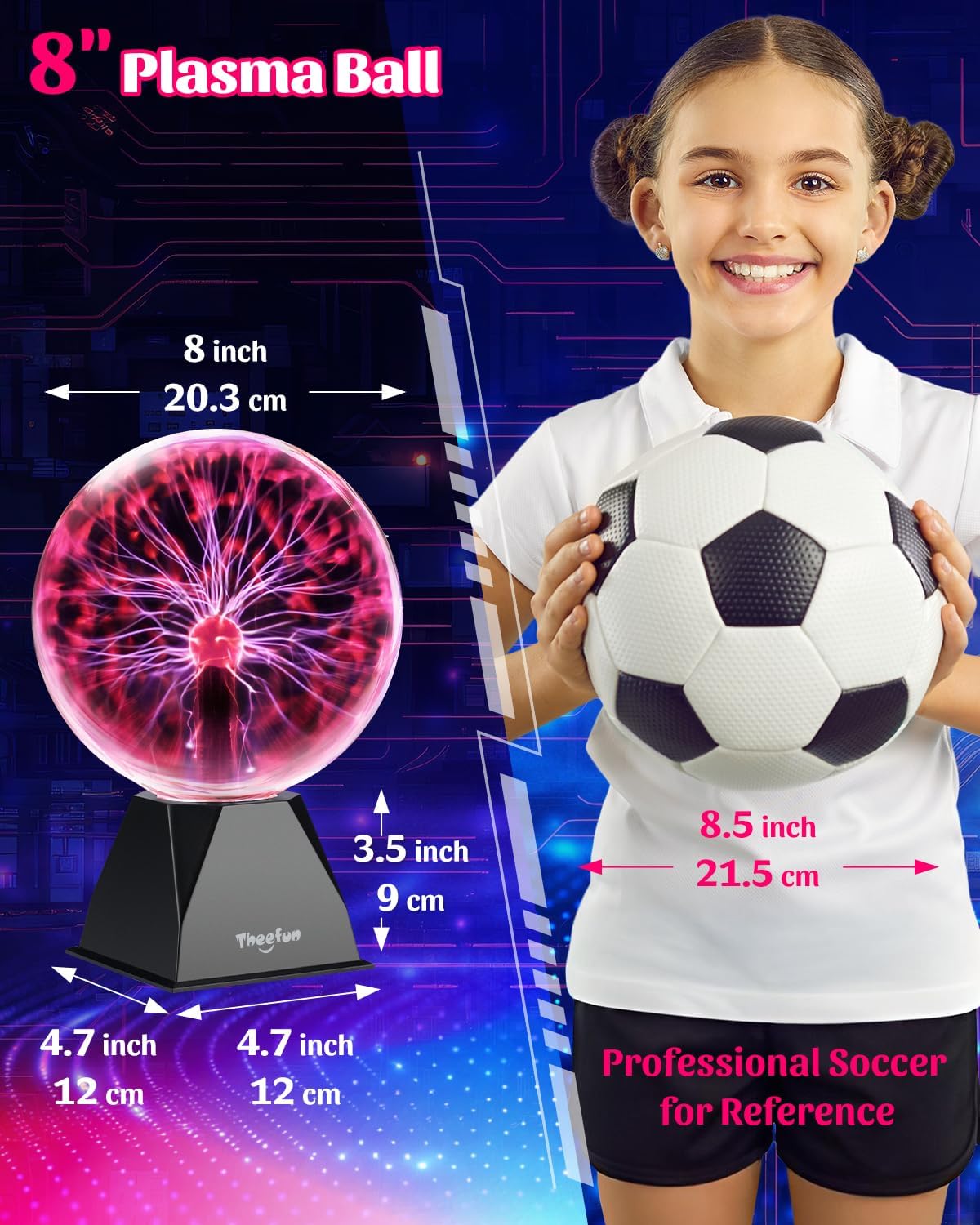 Thumbnail 4 de Theefun plasma ball, 8-inch