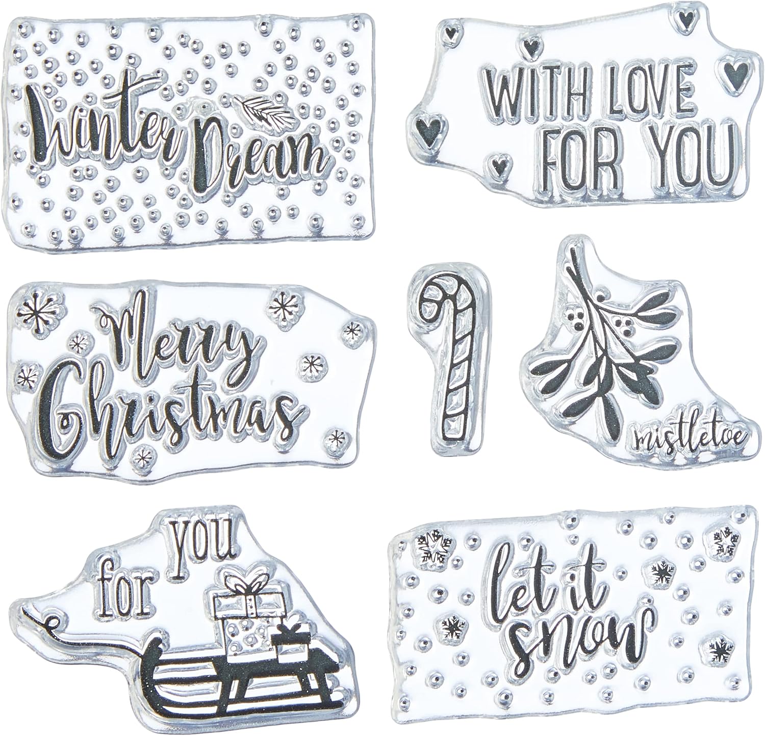 Thumbnail 5 de Rayher Clear Stamps Adventskalender Zahlen 1–24 (Motiv Classic) – transparente Silikonstempel im Set