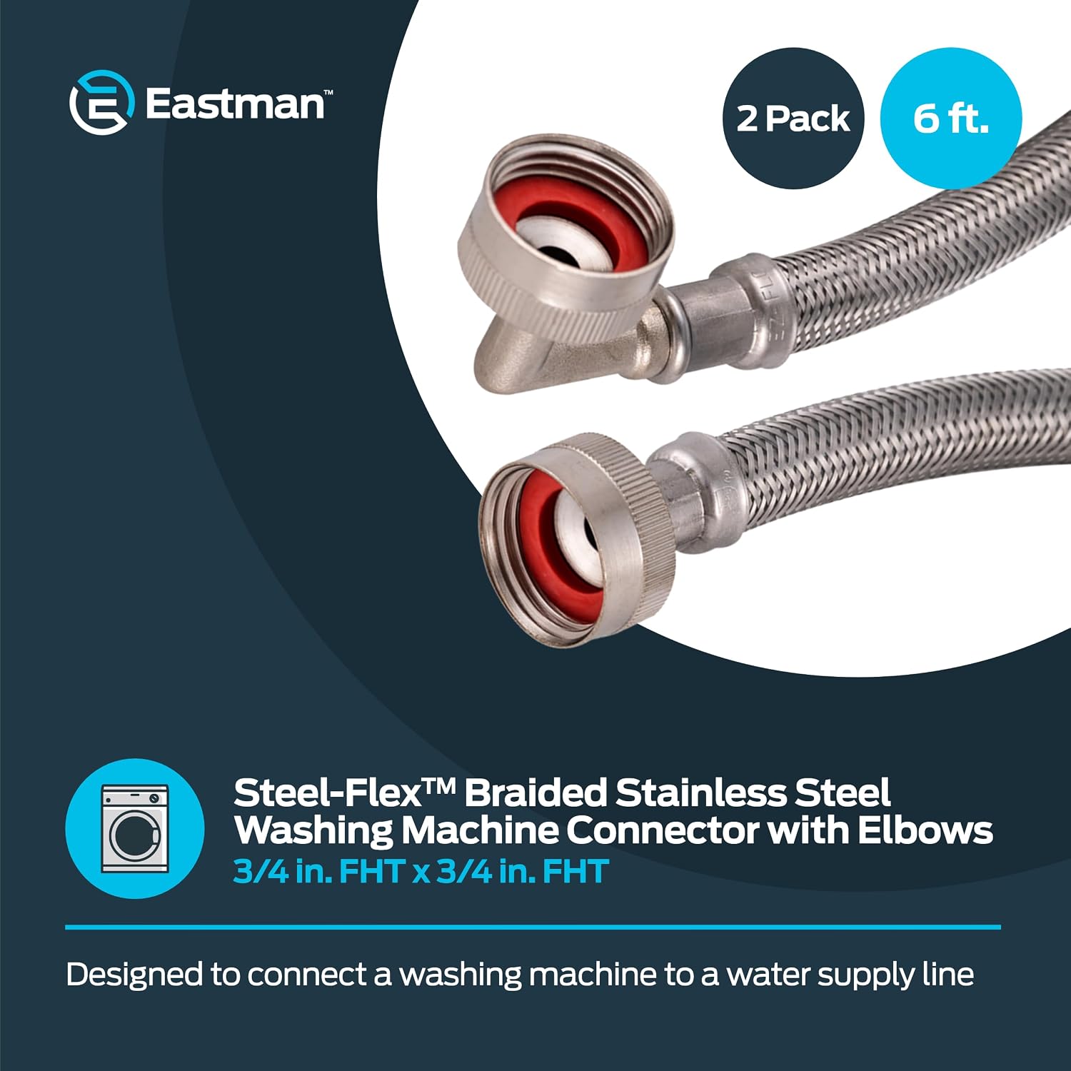 Detalle 2 de Eastman Washing Machine Hoses, 6 ft