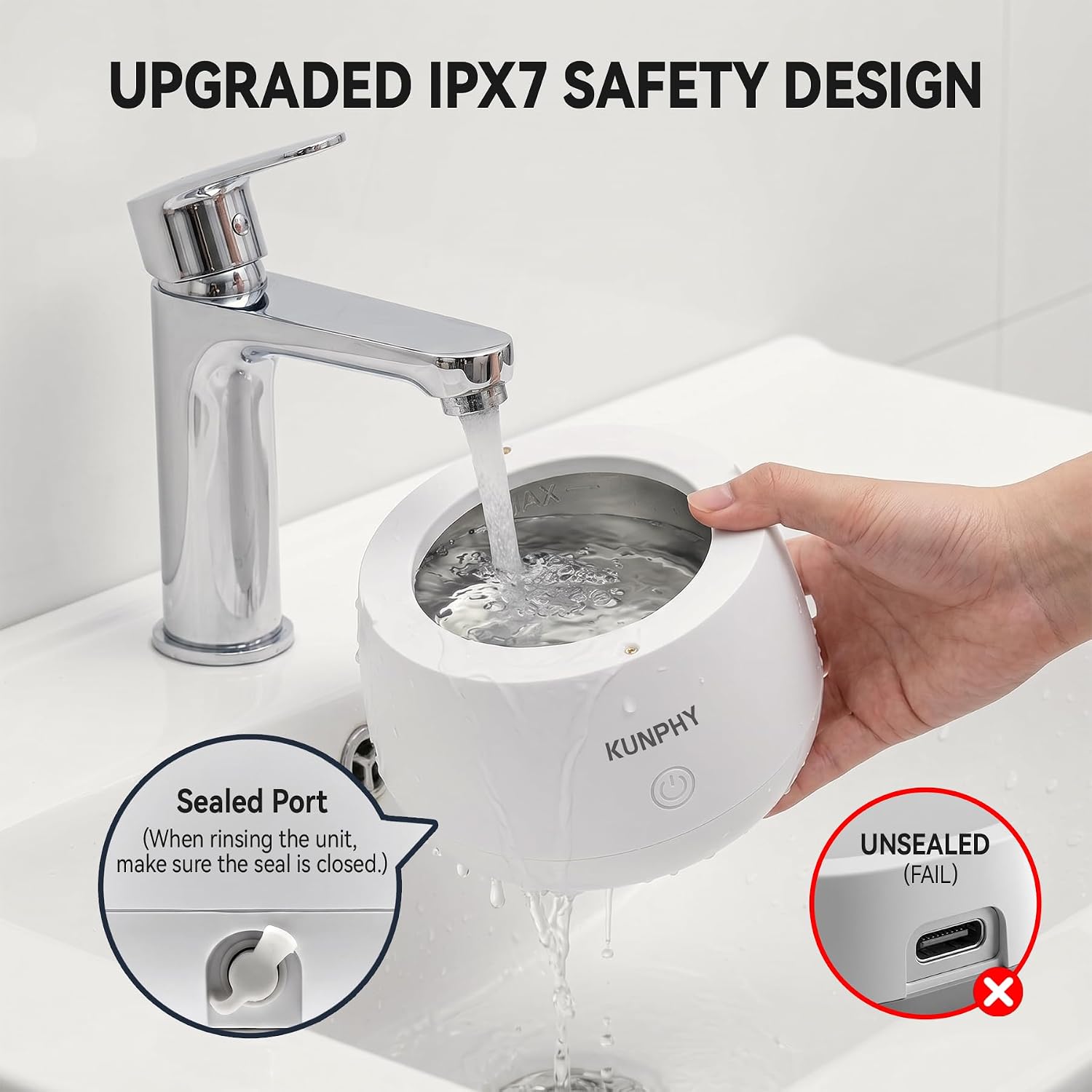 Thumbnail 4 de KUNPHY 194 Ultrasonic Retainer Cleaner, 48kHz, IPX7, SUS304 Steel