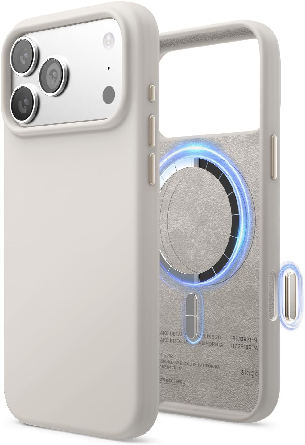 Detalle de elago for iPhone 17 Pro Max Case — Premium Magnetic Silicone Case with MagSafe Compatibility