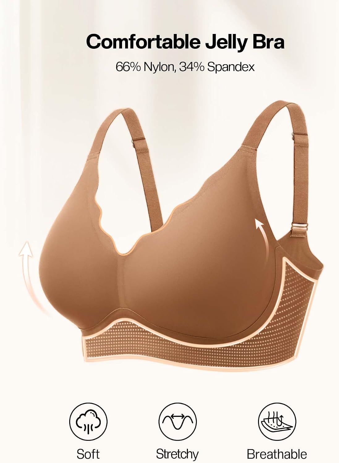 Detalle 2 de Cuteio Wireless Jelly Bras S-2XL 🎀