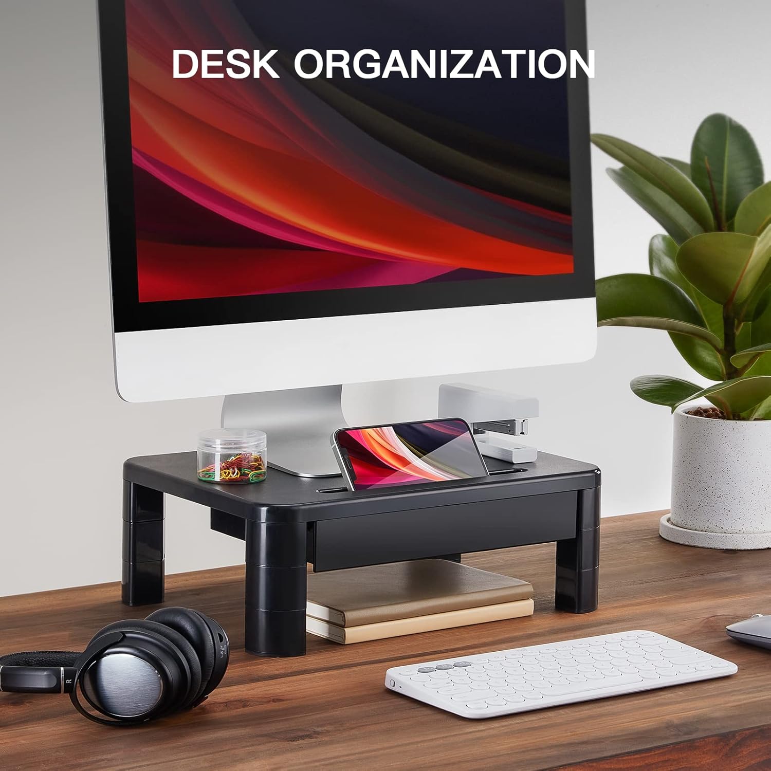 Thumbnail 1 de LORYERGO Monitor Stand for Desk – Height Adjustable with Drawer