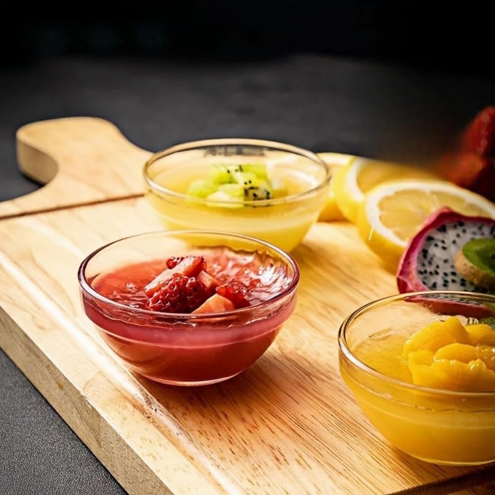 Thumbnail 4 de 10 Pack Mini Glass Bowls, 75ml Round Clear Glass Serving Bowls