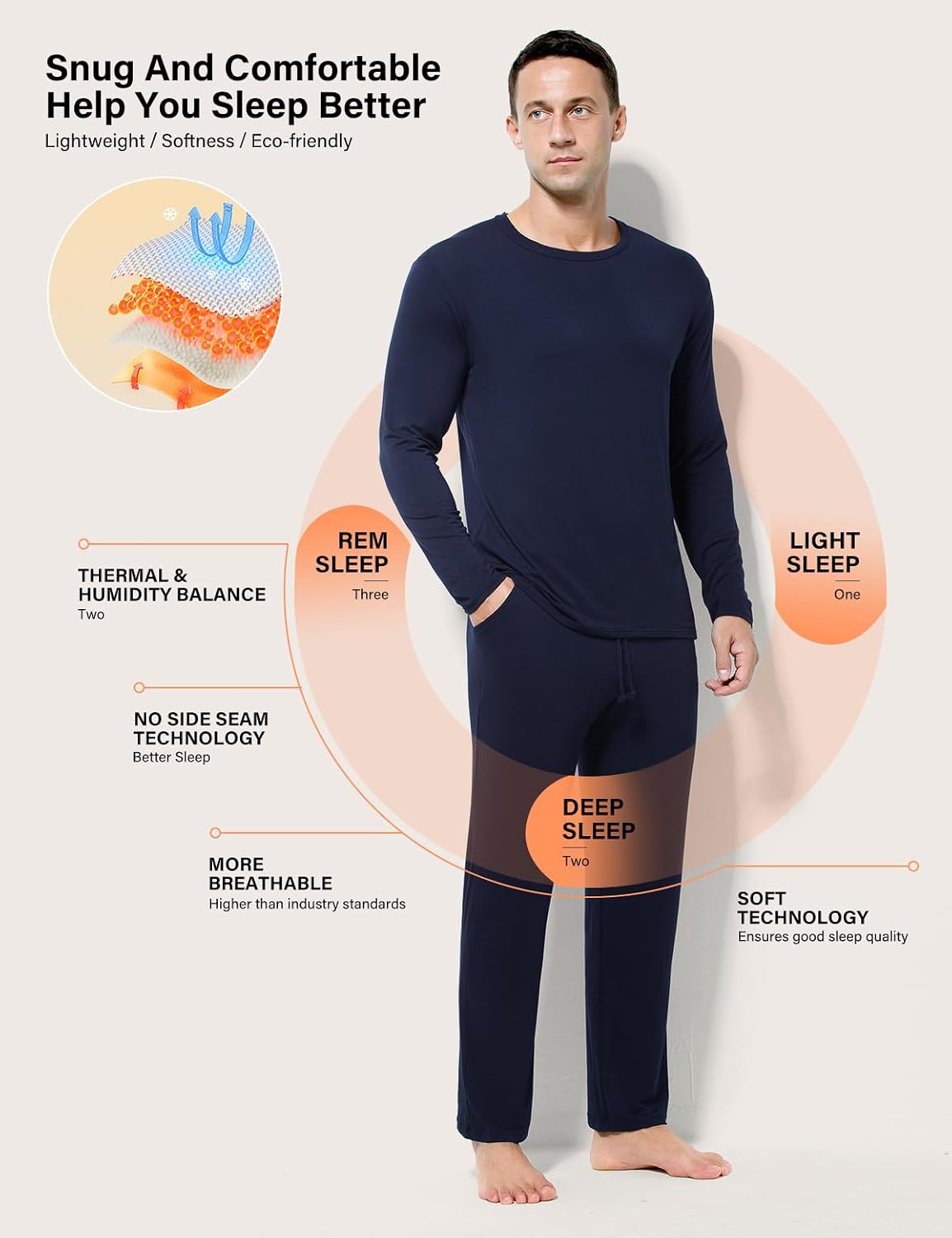 Thumbnail 1 de Casey Kevin Mens Pyjamas Set