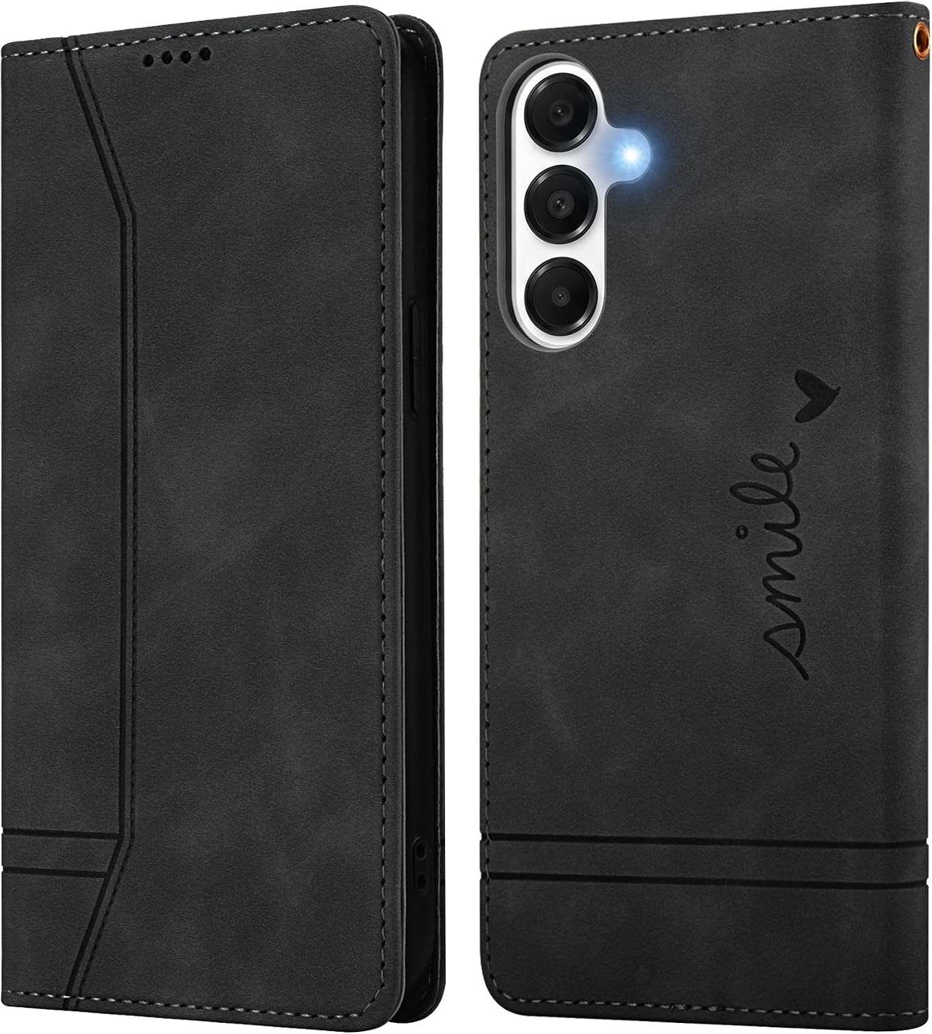 Detalle de Galaxy A16/A17/A26 Flip Wallet Case with Stand – TPU Leather Minimalist
