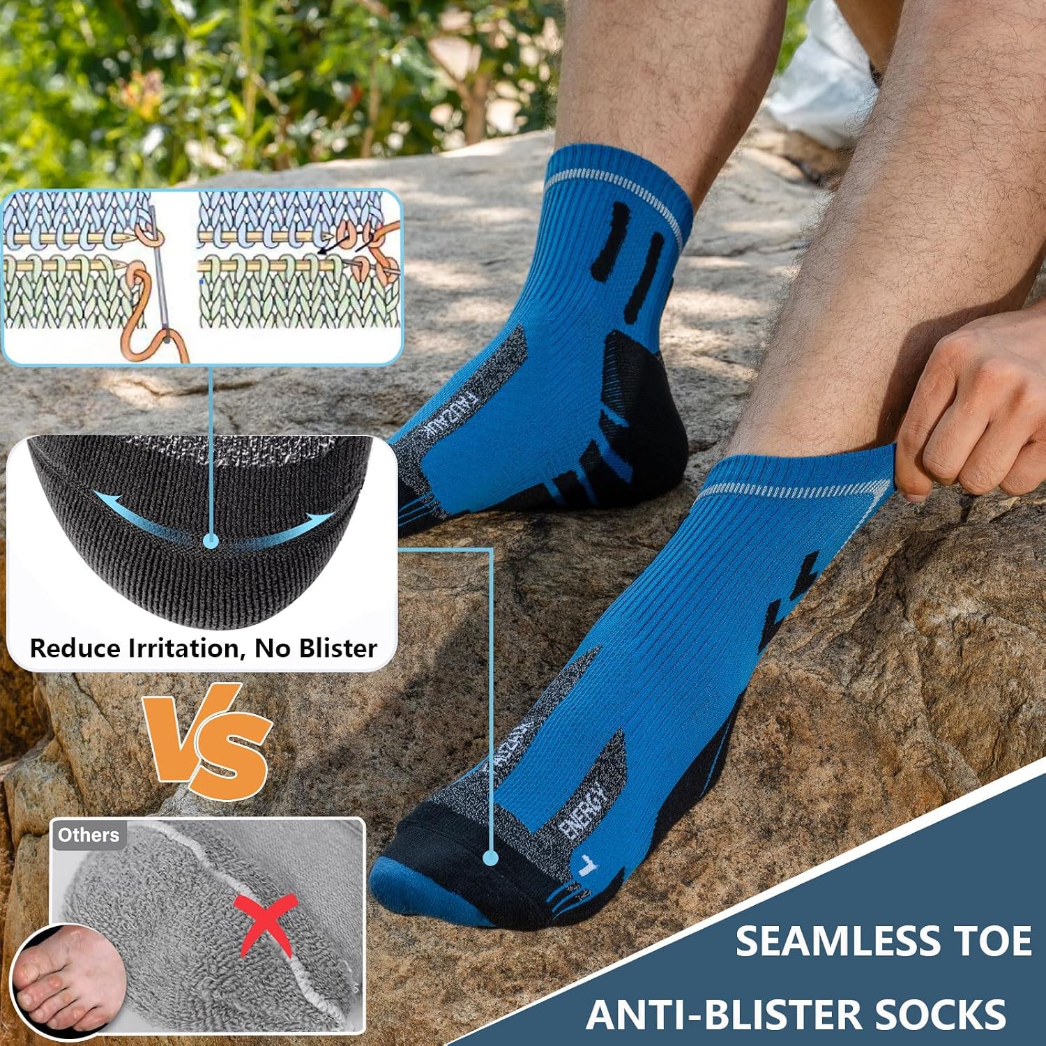 Thumbnail 6 de Fauzauk-Pro Mens Ankle Running Socks 3 Pairs