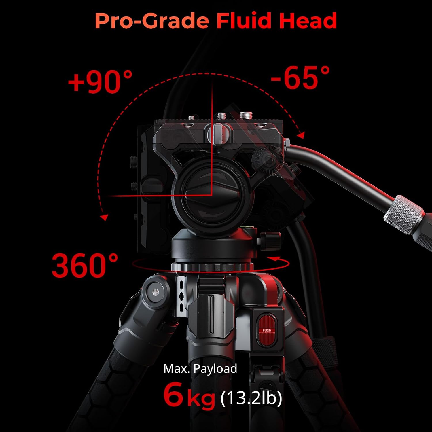 Thumbnail 6 de SmallRig x Potato Jet TRIBEX SE Hydraulic Camera Tripod (5305) with Fluid Head – 6kg load