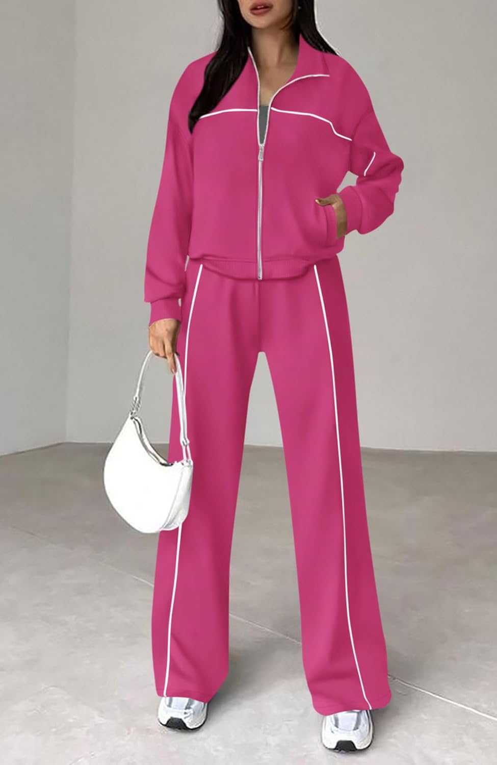 Thumbnail 6 de BTFBM Women's Two Piece Tracksuit: Soft, Cozy, and Easygoing Activewear Set
