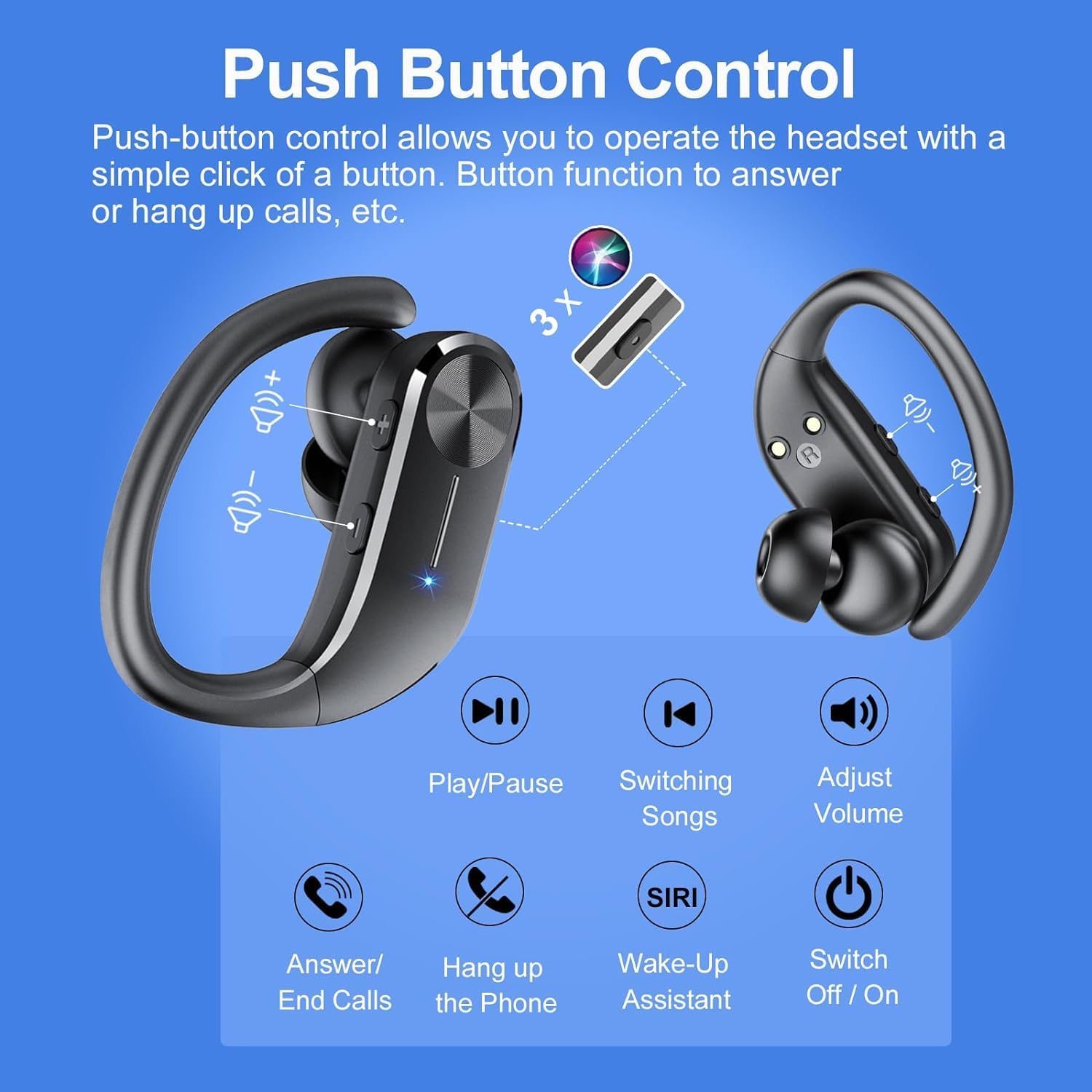 Detalle de Ear buds Wireless Bluetooth Earbuds Sport 2026 – LED Display, 68H Playtime, IP8 Waterproof