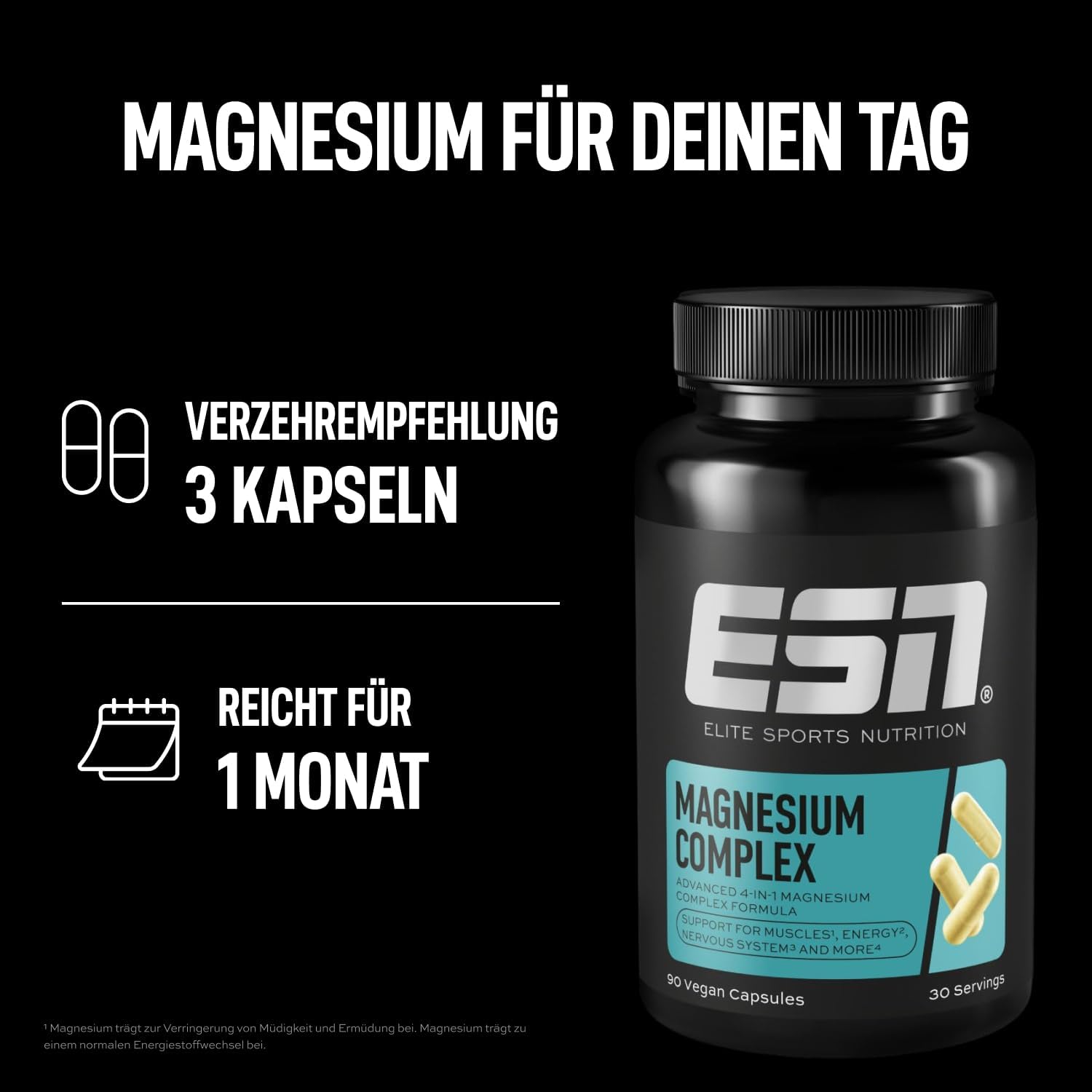Thumbnail 5 de ESN Magnesium Complex 323 mg Tagesportion Kapseln đź’Š