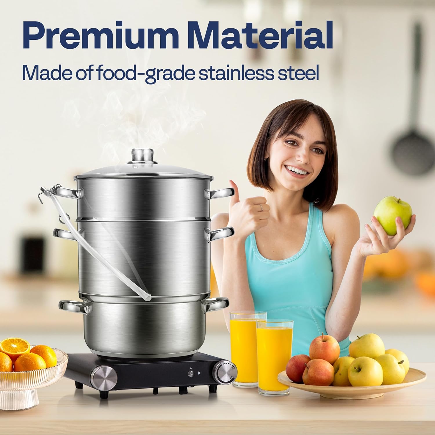 Thumbnail 1 de VIVOHOME Steam Juicer 11 Qt