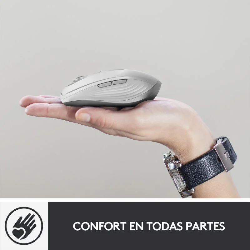Detalle de Logitech MX Anywhere 3 para Mac – Ratón inalámbrico compacto, 4000 DPI, blanco