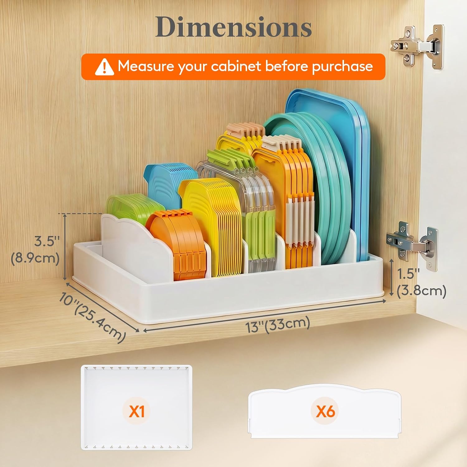Thumbnail 2 de Lifewit Adjustable Lid Organizers, 6 Dividers ⚙