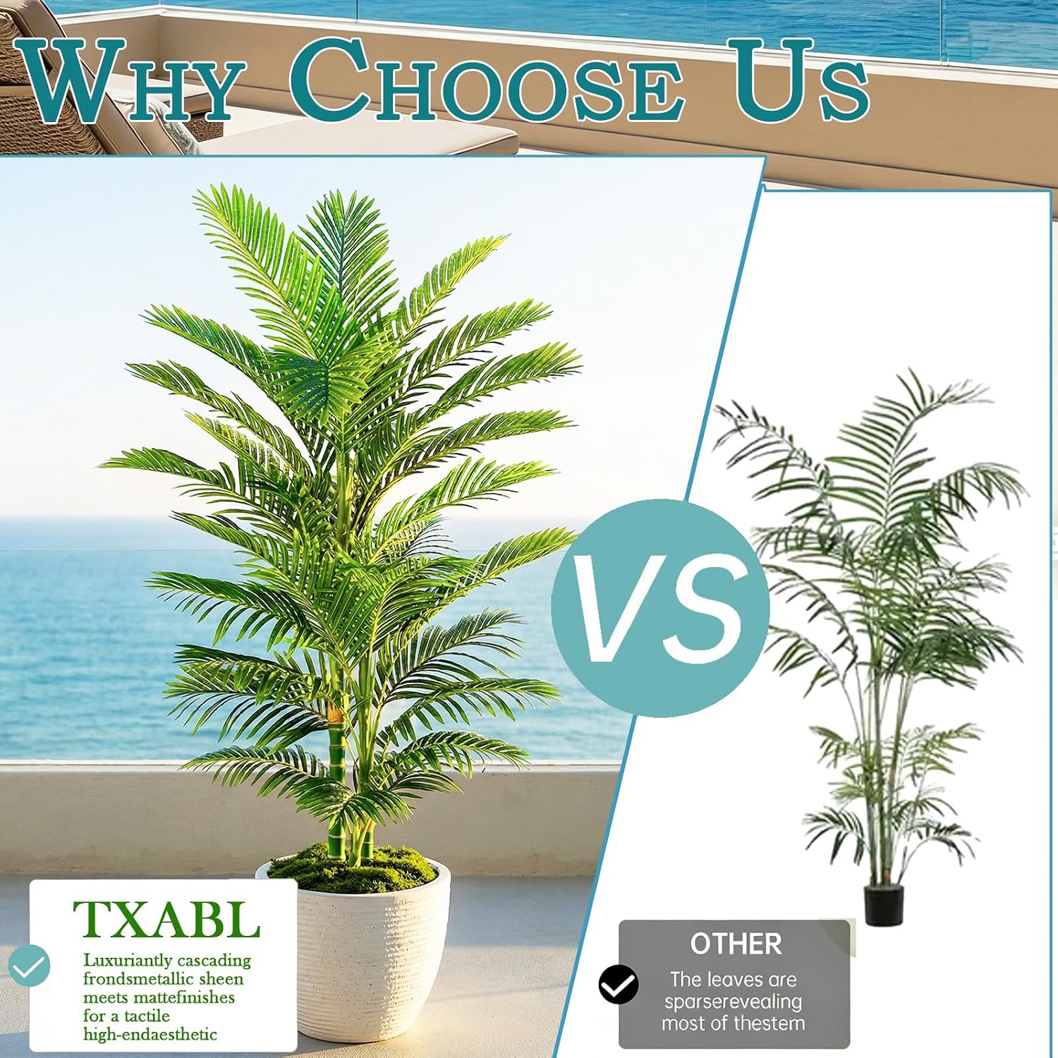 Thumbnail 5 de TXABL Künstliche Goldene Palme 210 cm