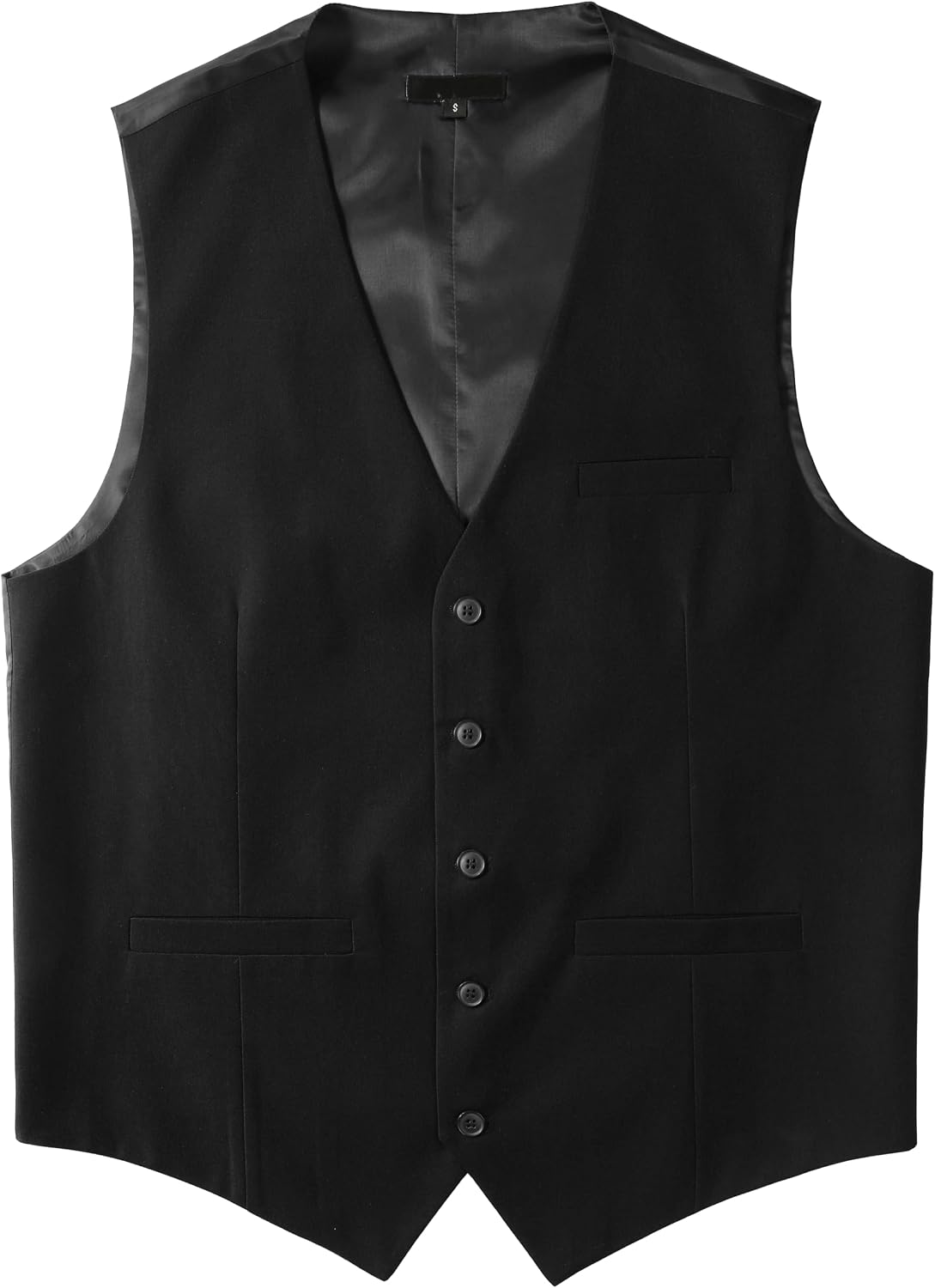 Detalle 2 de ZEROYAA Men's Urban Design Business Formal Vest, 3 Pockets, Five-Button