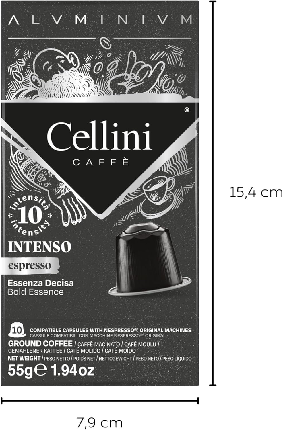 Thumbnail 6 de Capsules à café Cellini Aluminium Intense (100 pcs) compatibles Nespresso