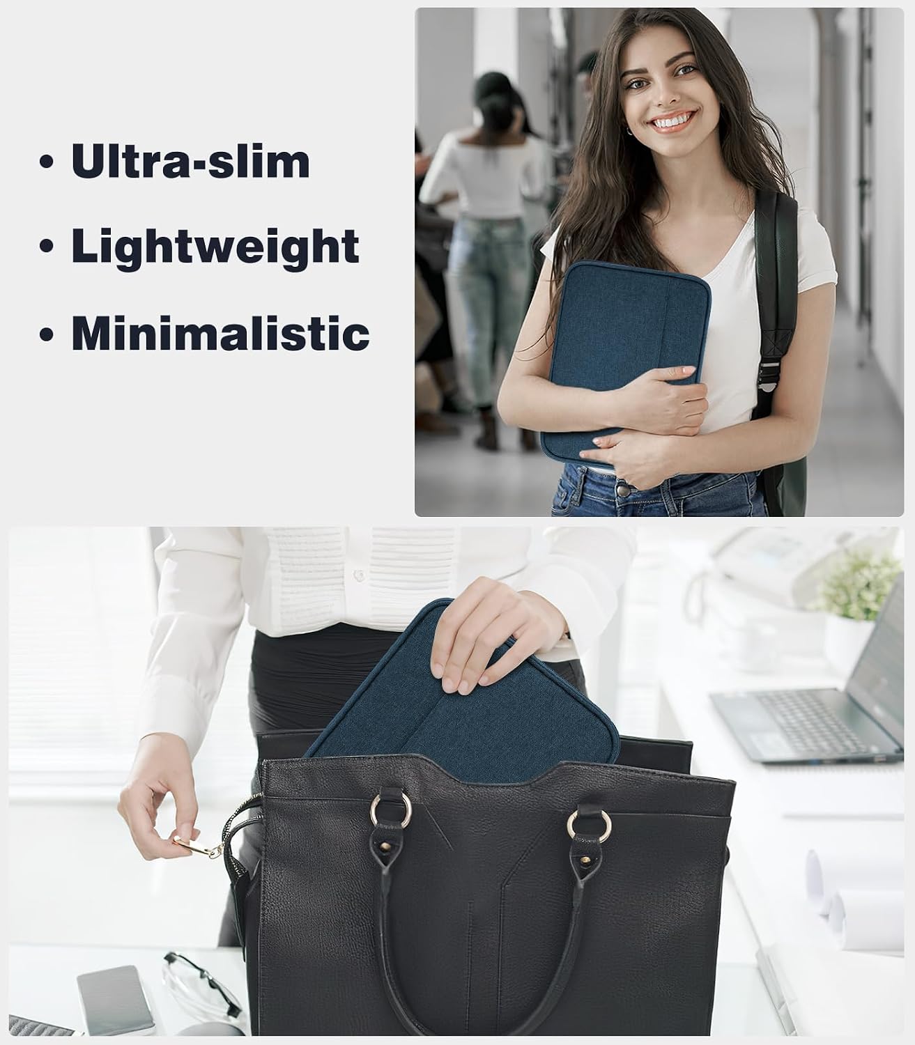 Thumbnail 6 de Dadanism 9–11 Zoll Tablet Tasche Hülle Dunkel Blau – kompatibel mit iPad Pro 11", iPad Air 11", Galaxy Tab 11" und mehr