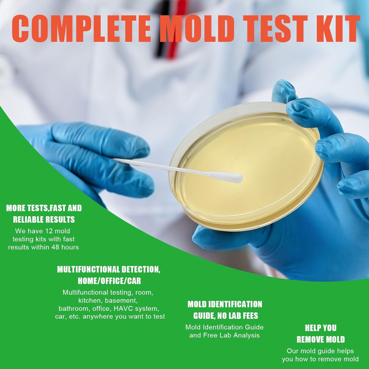 Detalle 2 de Entimp Mold Test Kit, 8 Tests for Air, HVAC, and Surface Sampling