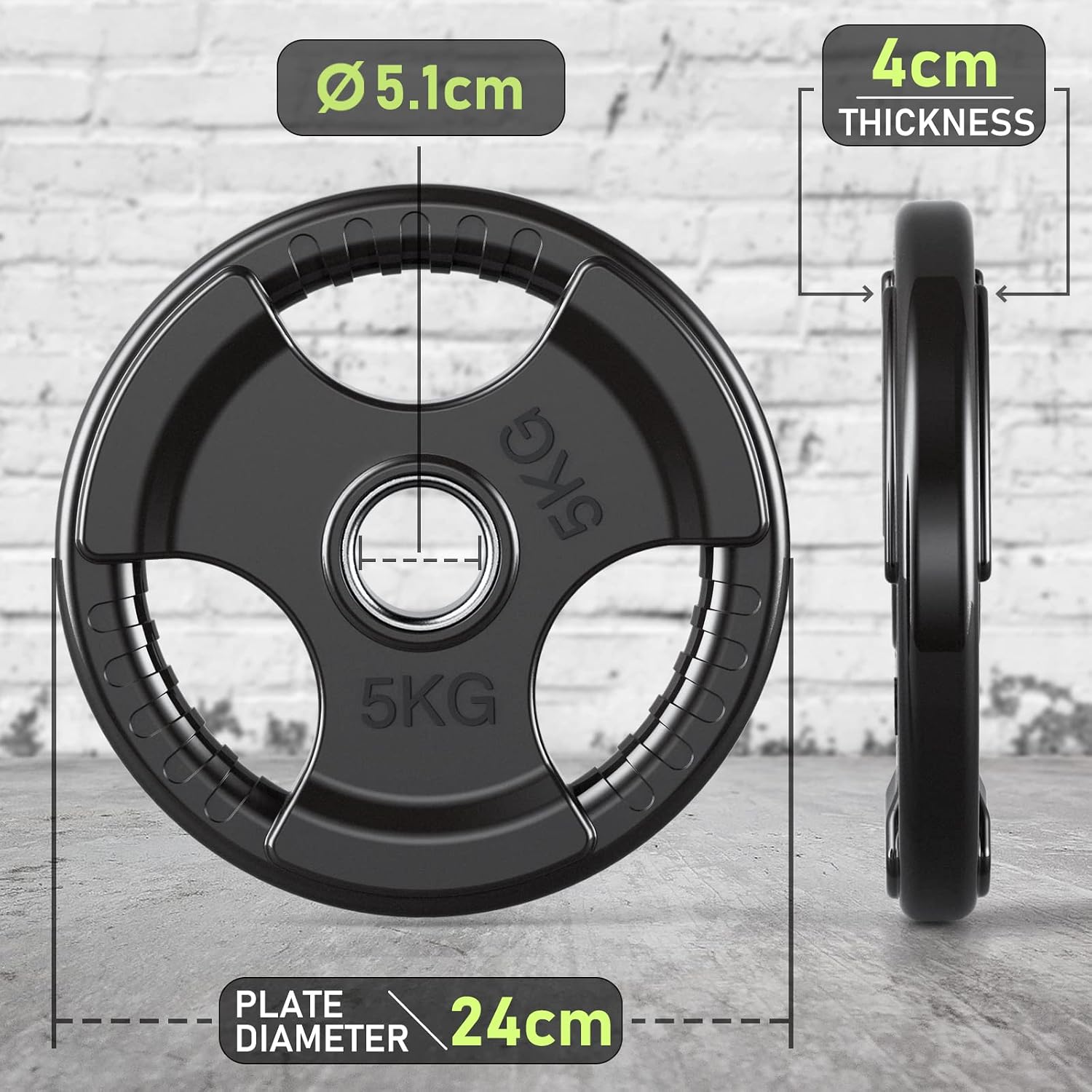 Detalle 1 de PhysKcal Olympische Hantelscheiben Ø50 mm 1,25–25 kg