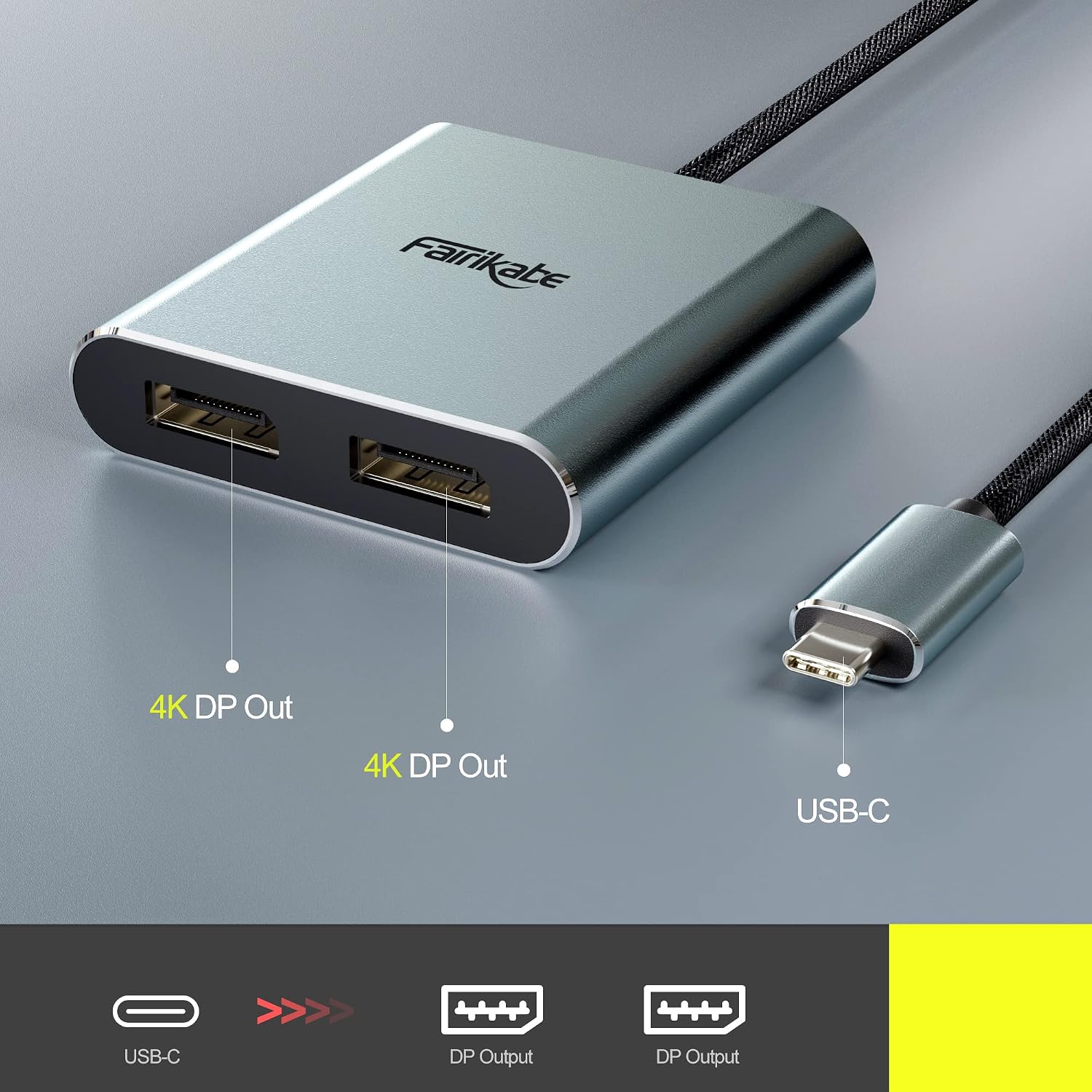 Thumbnail 7 de fairikabe Adaptador USB-C a Doble DisplayPort 4K 60Hz 🔌