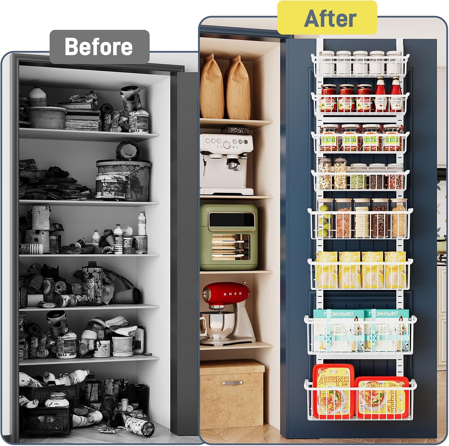 Thumbnail 6 de Over The Door Pantry Organizer 8-Tier