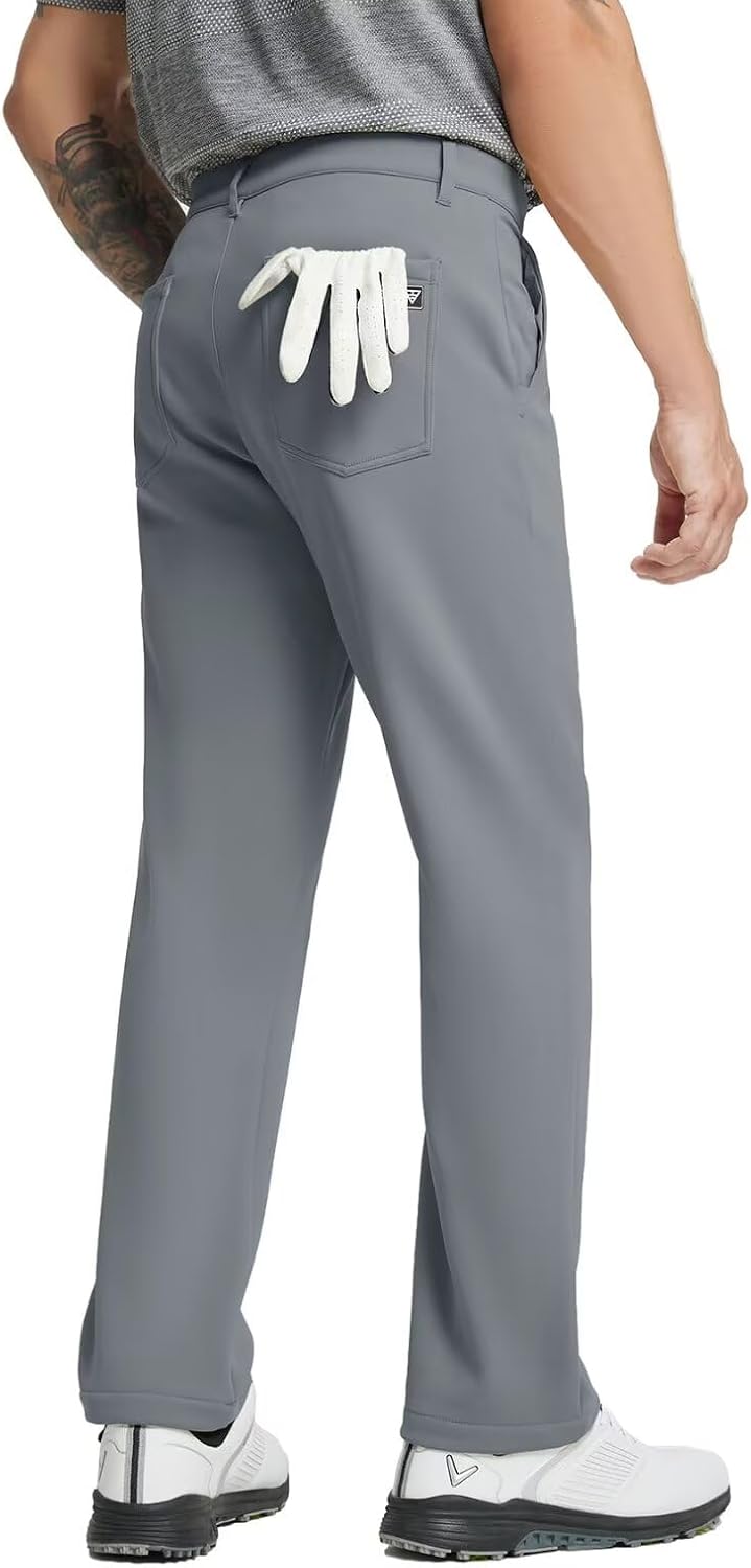 Detalle 2 de M MAELREG Fleece-Lined Golf Pants for Men, Water-Resistant Stretch Softshell